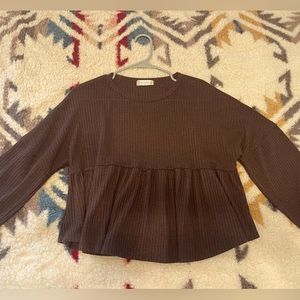 Cropped babydoll top